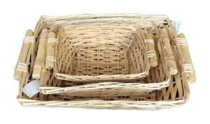 Bread Basket Rectangular Shape Set of 3 - Natural