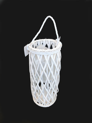 Large Candle Lantern Column Shape - White           (690 00014808001)