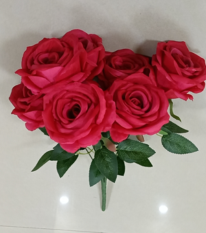 Rose Bunch CZ1027Red 5Head