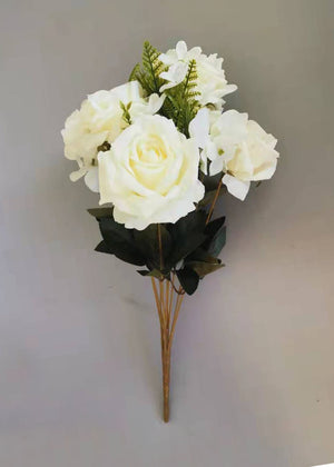 Artificial Rose 6205 11B - White