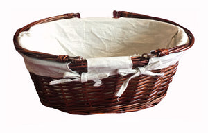 Oval Shape Picnic Basket without Lid - Brown (93000000470001)